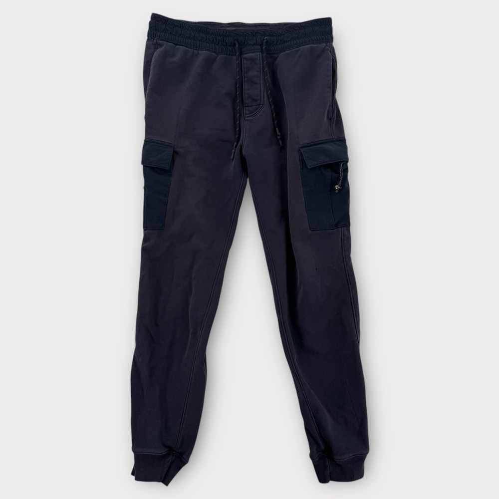 Abercrombie & Fitch Jogger Pants Mens medium Cargo Blue Soft Surplus Fleece